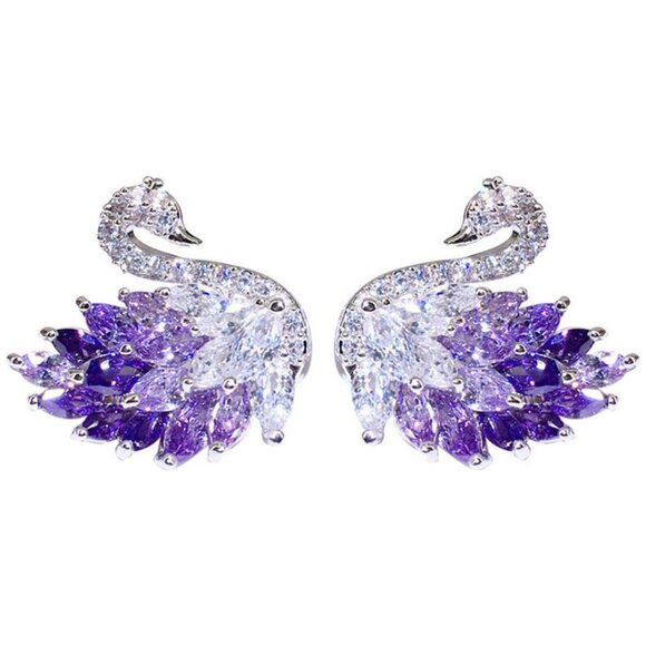 Swan Earrings - Picture 1 of 1